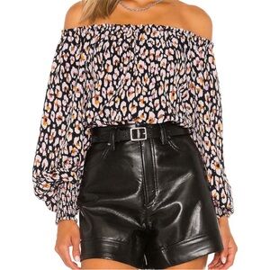 Sanctuary Off-Shoulder Multicolor Blouse